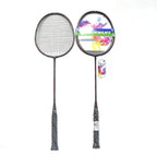 Weinixun 615 badminton racket pair with bag black/orange