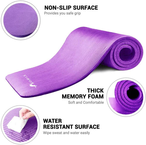 Yoga Mat Anti Slip 15mm 2 x 6 feet