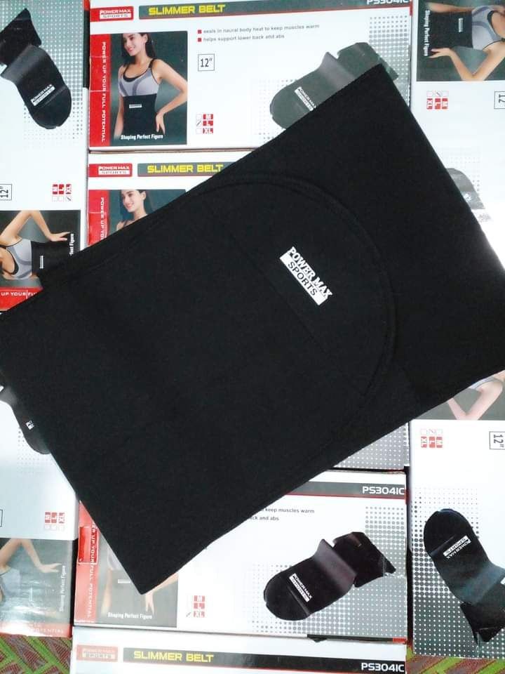 Slimmer Belt Power Max 8" | Adjustable Waist Slimming Tummy Trimmer shapewear Melt N Slim Rubber Belt