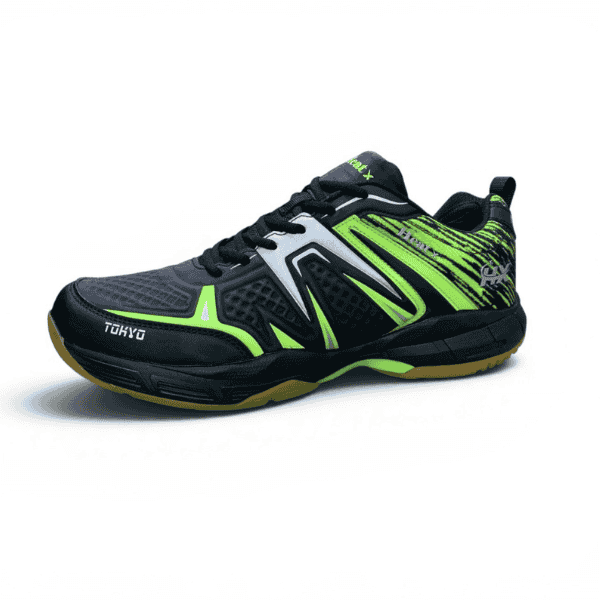 Heat x Tokyo - Black Green Non-Marking Indoor Court Shoes