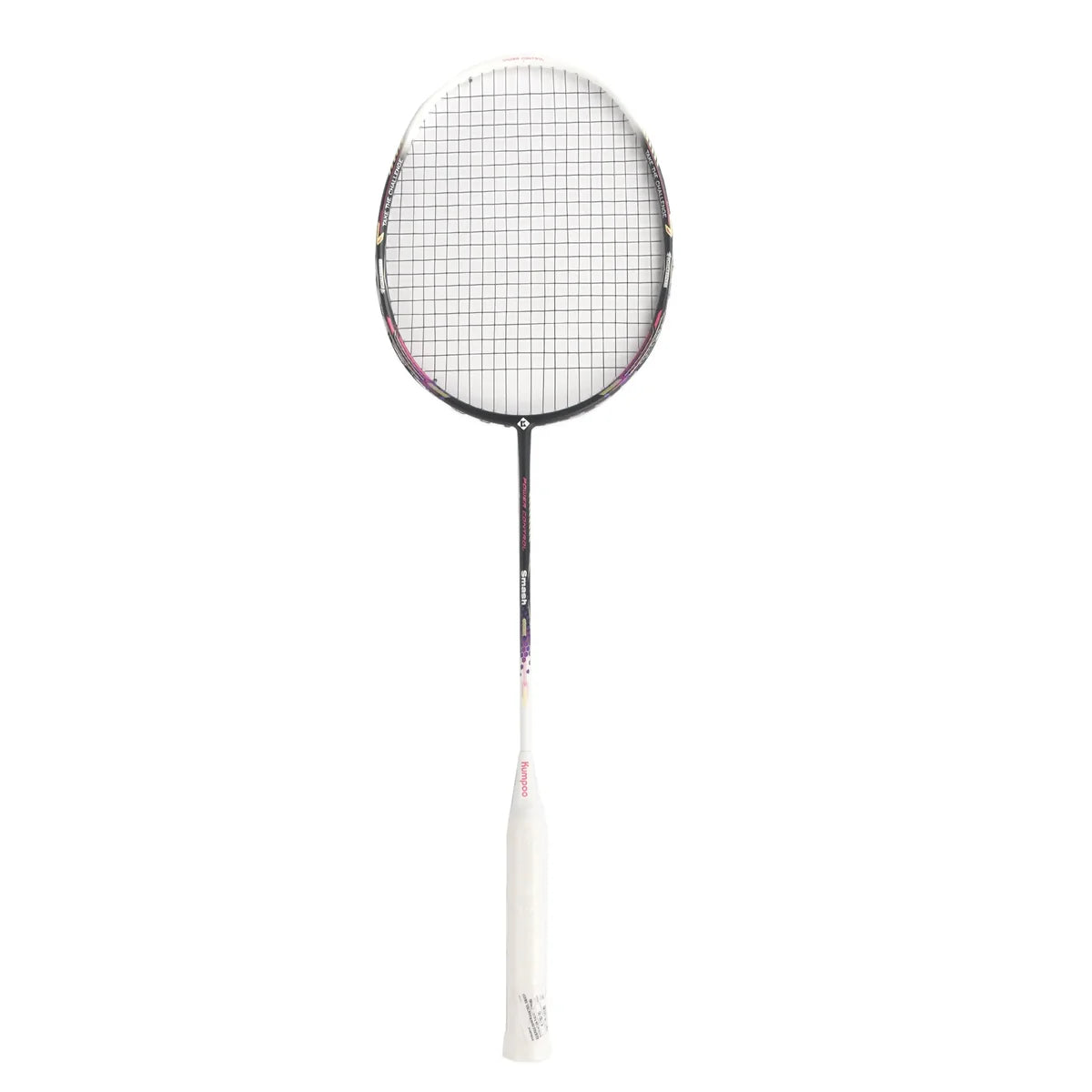 KUMPOO Badminton Racket Power Control Smash 82G Strung White/Black