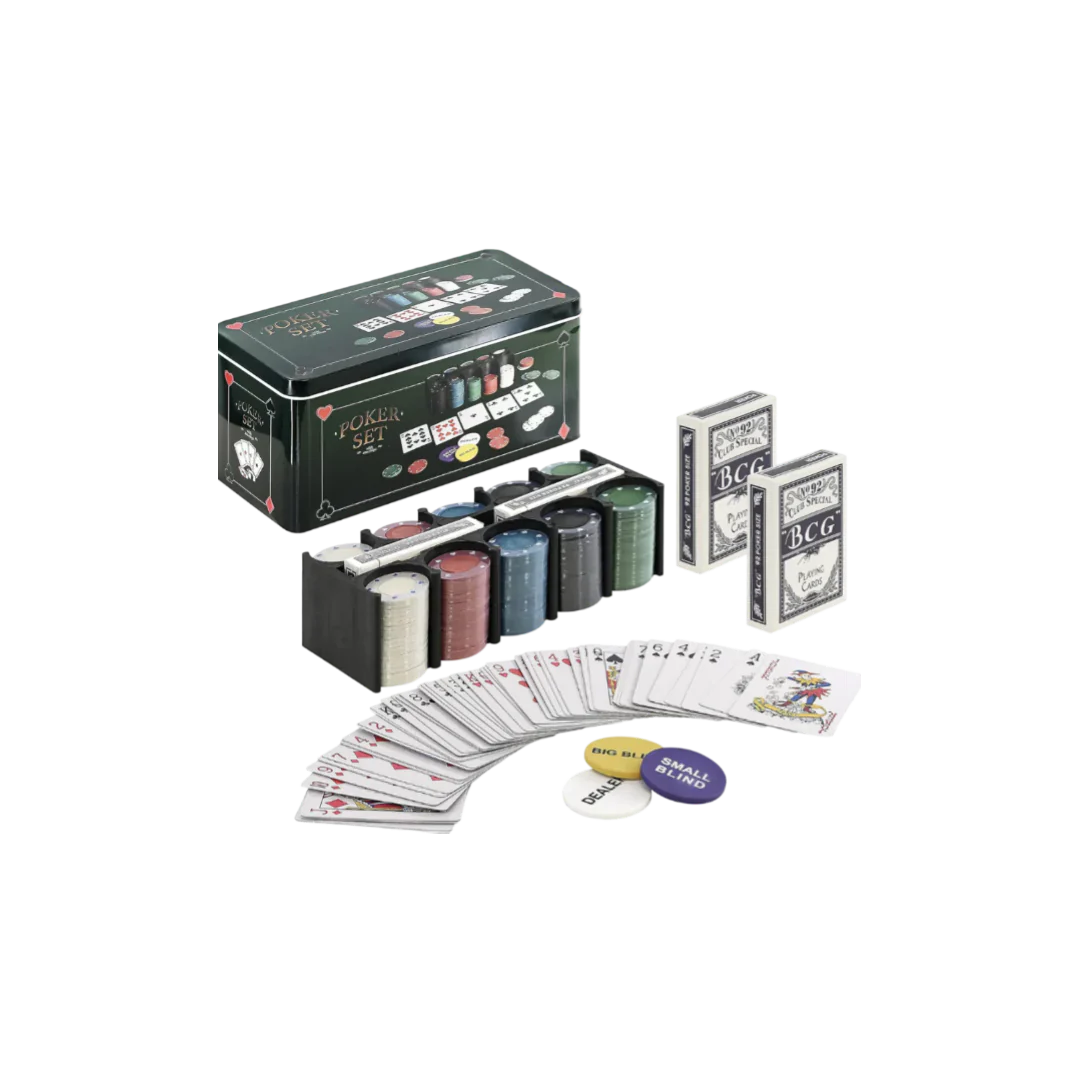 POKER GAME TIN PACK 200 PIECES