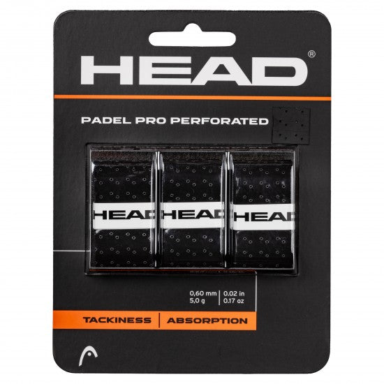 HEAD PADEL PRO PERFORATED OVERGRIP - BLACK by HEAD - Sports Zone