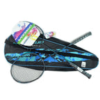 Weinixun 615 Badminton Racket Pair with Bag - Black/Cyan