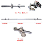 Barbell Rod Star Shaped 1 inch Diameter 3 Feet