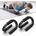 Pushup Steel Strong Stands with Soft Foam Grip and Non-Slip Bars Chrome bars