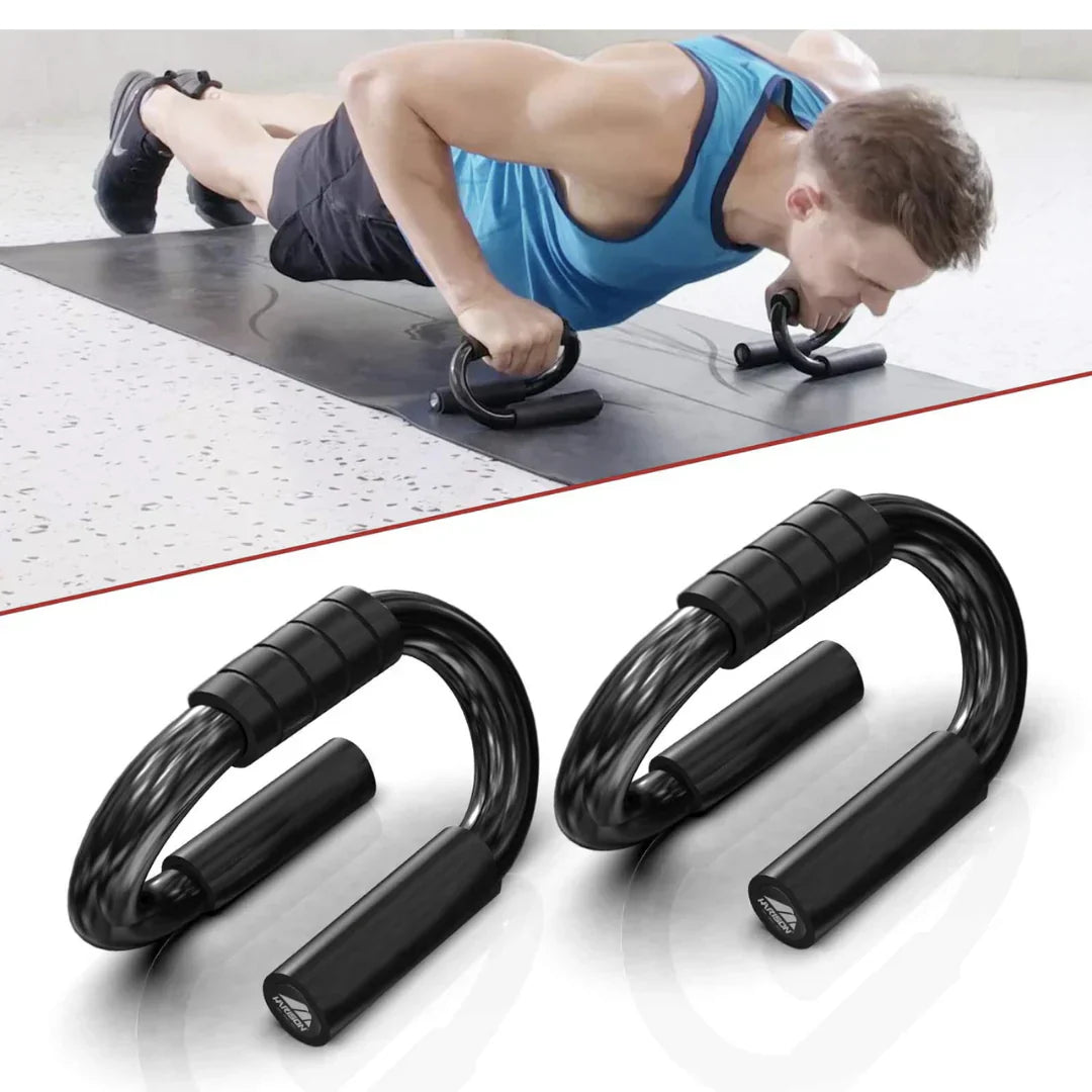 Pushup Steel Strong Stands with Soft Foam Grip and Non-Slip Bars Chrome bars