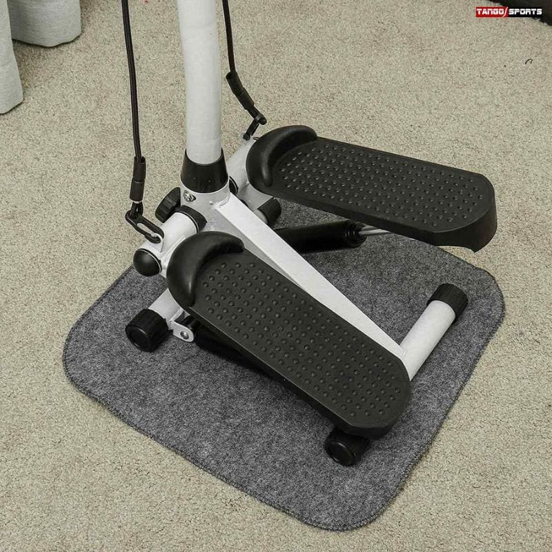 Mini Stepper with Handle and Bands, Fitness Stepper Machine for Full Body Workout
