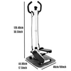 Mini Stepper with Handle and Bands, Fitness Stepper Machine for Full Body Workout
