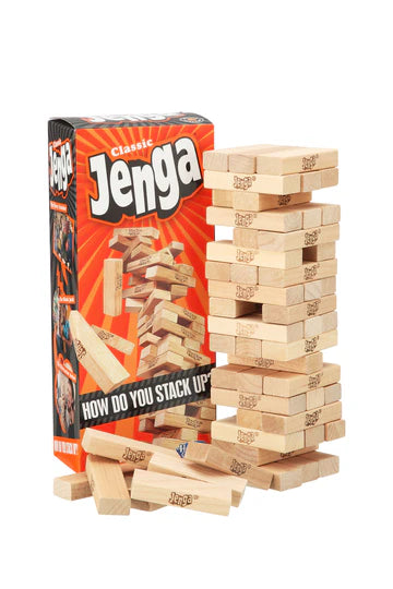 Classic 2 in 1 Jenga Wooden Stacking Tower Board Game for Kids & Adults