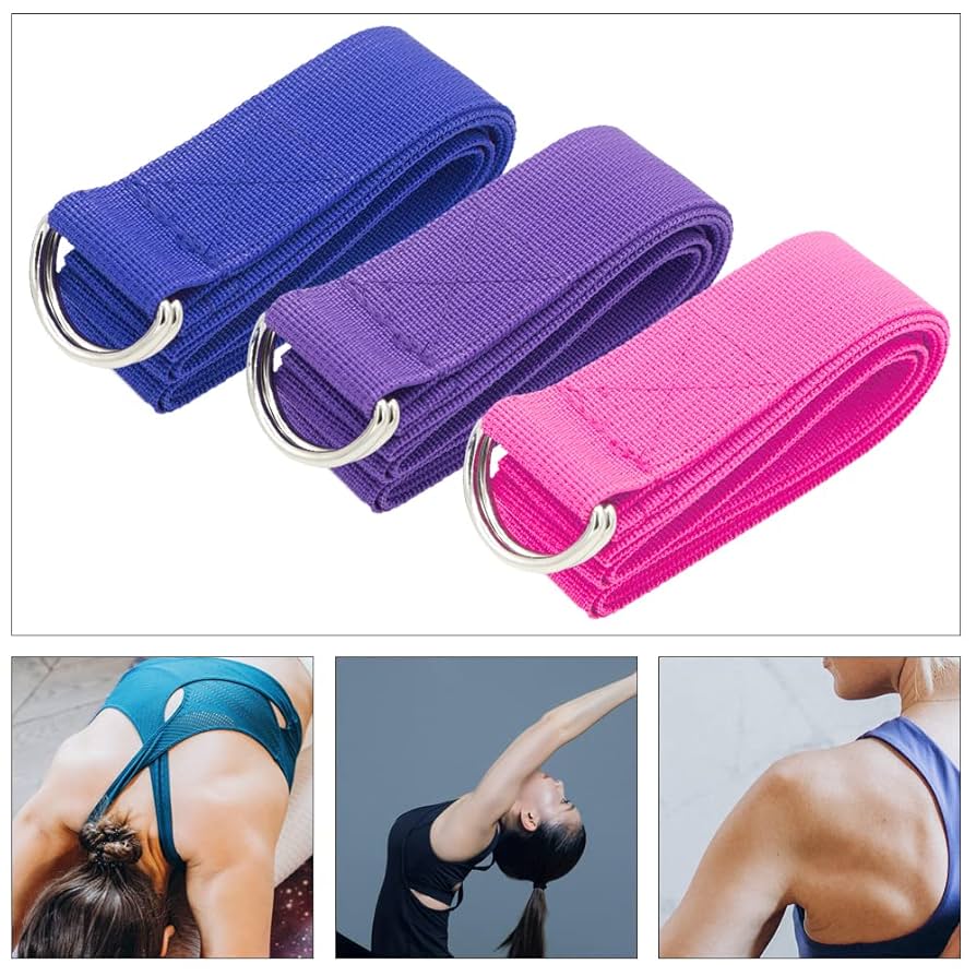 Yoga Strap Durable Cotton With Metal D Ring | 1Pc Adjustable Sport Stretch Strap D-Ring Belts Gym Waist Leg Fitness Yoga Belt