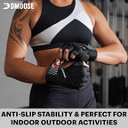 DMoose Fitness workout gloves for men with wrist strap, sports gloves, palm protection gloves, gym gloves for bodybuilding, crossfit women and men