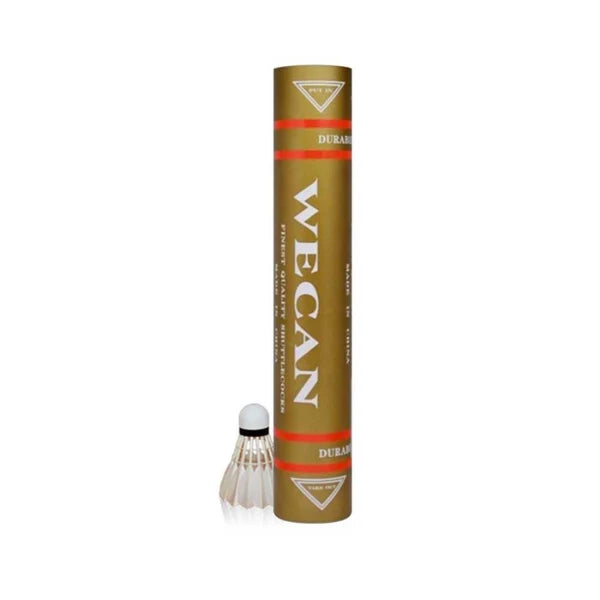 Wecan Gold Feather Shuttlecock (12 Piece Pack)