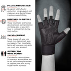 DMoose Fitness Workout Gloves - Gym Gloves for Weightlifting, Training, Pull-ups, and Fitness - Weight Lifting Gloves for Men & Women - with or Without Wrist Support - Breathable Training Gloves