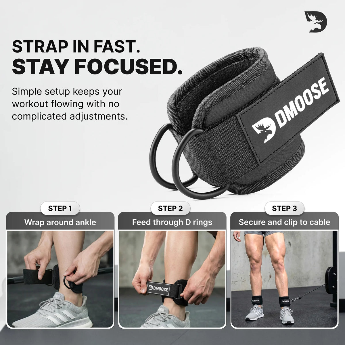 DMoose Ankle Straps for Weightlifting