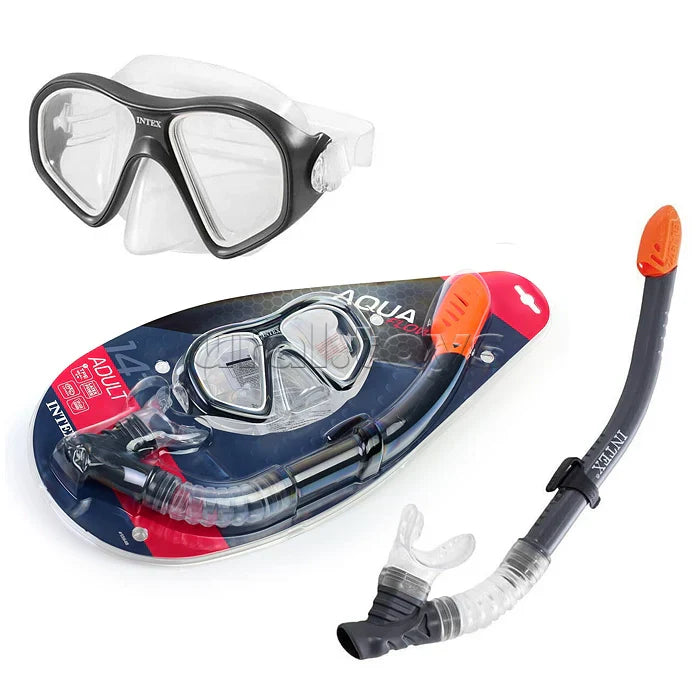 Intex 55648 Reef Rider Snorkel Mask Swim Set Swimming Pool Goggles Snorkeling Adult