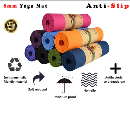Yoga Mat Anti Slip 8mm