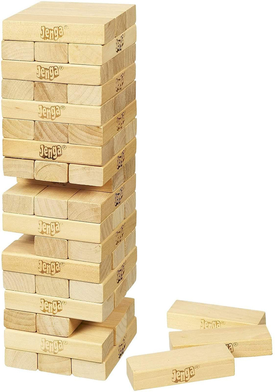 Classic 2 in 1 Jenga Wooden Stacking Tower Board Game for Kids & Adults
