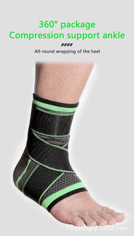 Ankle Support brace 1 pair (2 pieces) - Black Size  Medium  Large  XL