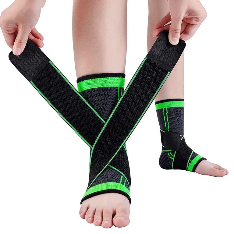 Ankle Support brace 1 pair (2 pieces) - Black Size  Medium  Large  XL