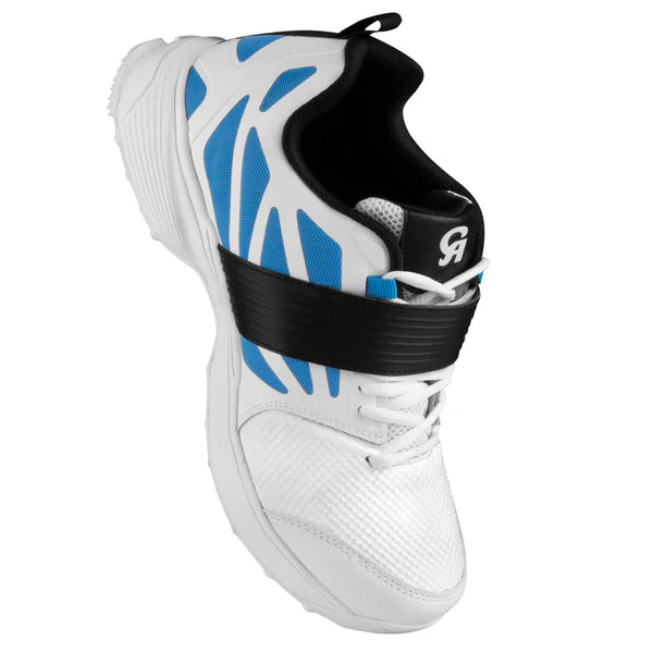 CA PRO Cricket Gripper Shoes - Big Bang Spikes White/Blue