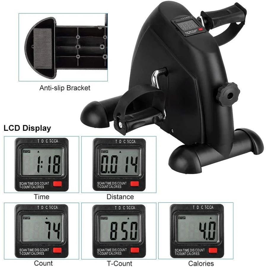 Exercise Mini Pedal Bike Multipurpose Exercise Bike - Black