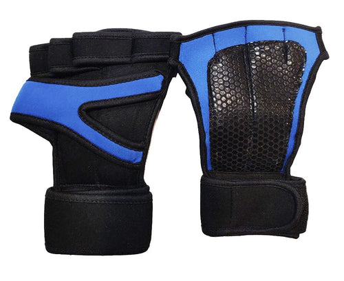 Finger Cut Weight Lifting and Exercise Gloves - Black