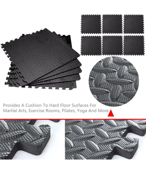 Gym Floor Mats - 4 Mats ( 2 x 2 Feet Each Mat) 12 mm to 25mm