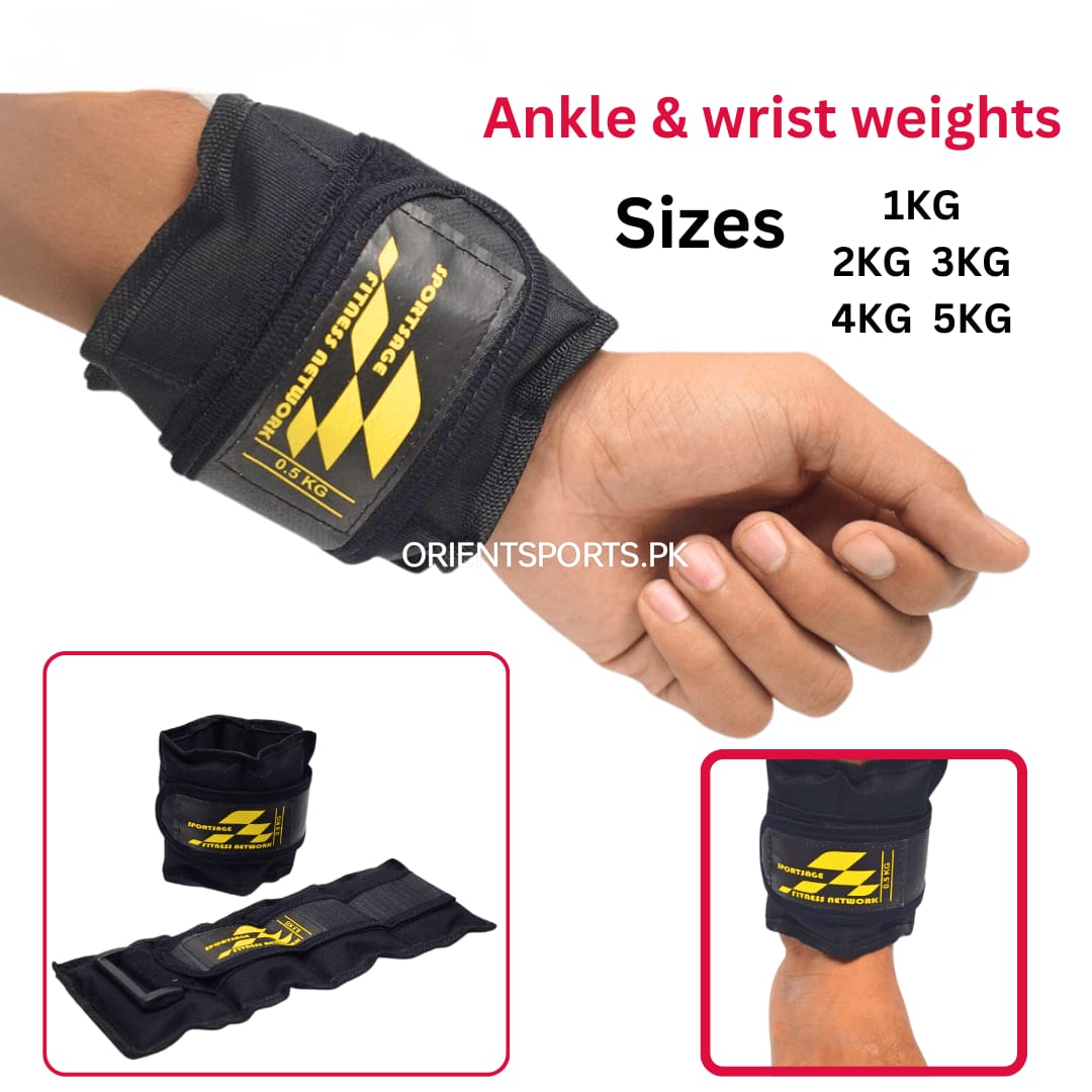 Ankle & Wrist Weight Pair 0.5KG to 5KG - Black (Pack of 2 )