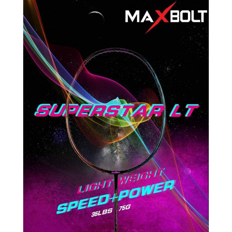 Maxbolt Superstar LT Rainbow Limited Edition Badminton Racket - Sports Zone