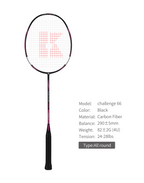 Kumpoo Power Control Challenge 66 Badminton Racket - Sports Zone