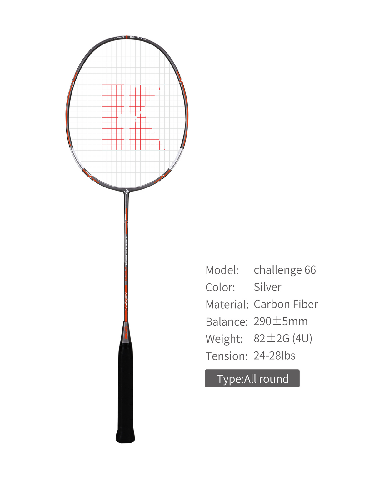 Kumpoo Power Control Challenge 66 Badminton Racket - Sports Zone