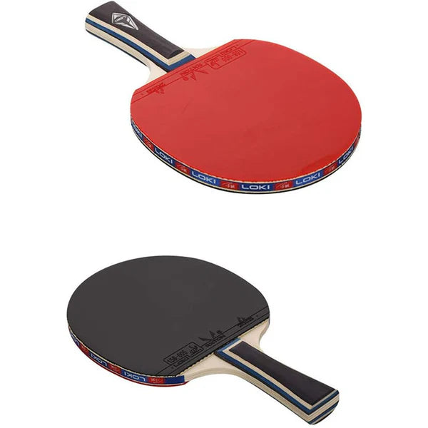 Loki Table Tennis Racket - Model K1000 - 2 Rackets+2 Balls+Bag