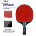 Loki Table Tennis Racket - Kirin 7-Star With Bag - Red/Black