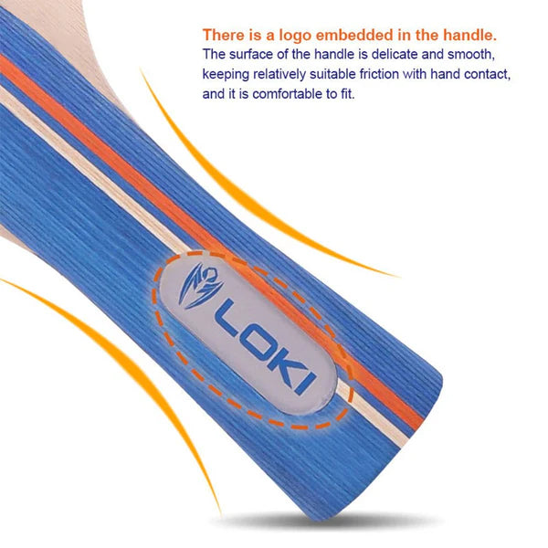 Loki Table Tennis Racket - Model K3000 - 2 Rackets+2 Balls+Bag