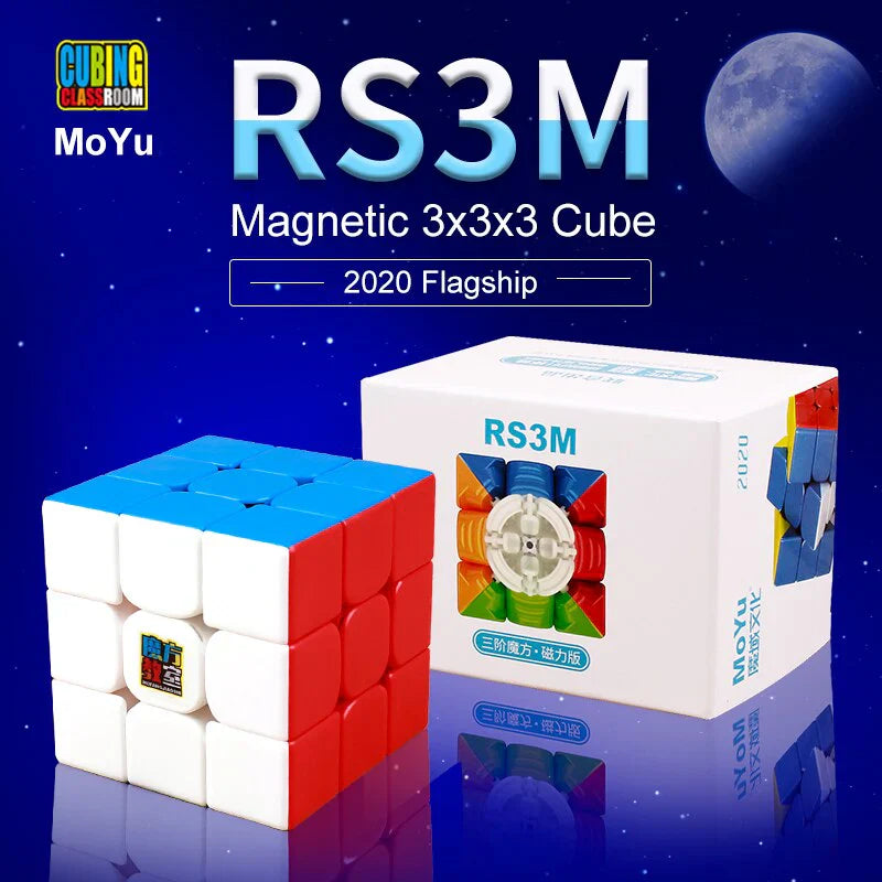 Moyu RS3M 3x3 Magnetic Original Speed Cube | Sticker less Puzzle Rubik's Cube |