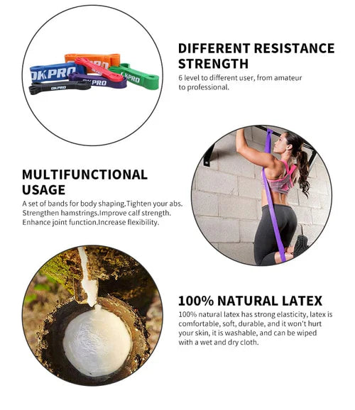 Pull Up Resistance bands 9 to 45mm