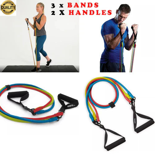 Resistance Band 3 Piece Set | Toning Tube 3 Pcs Set
