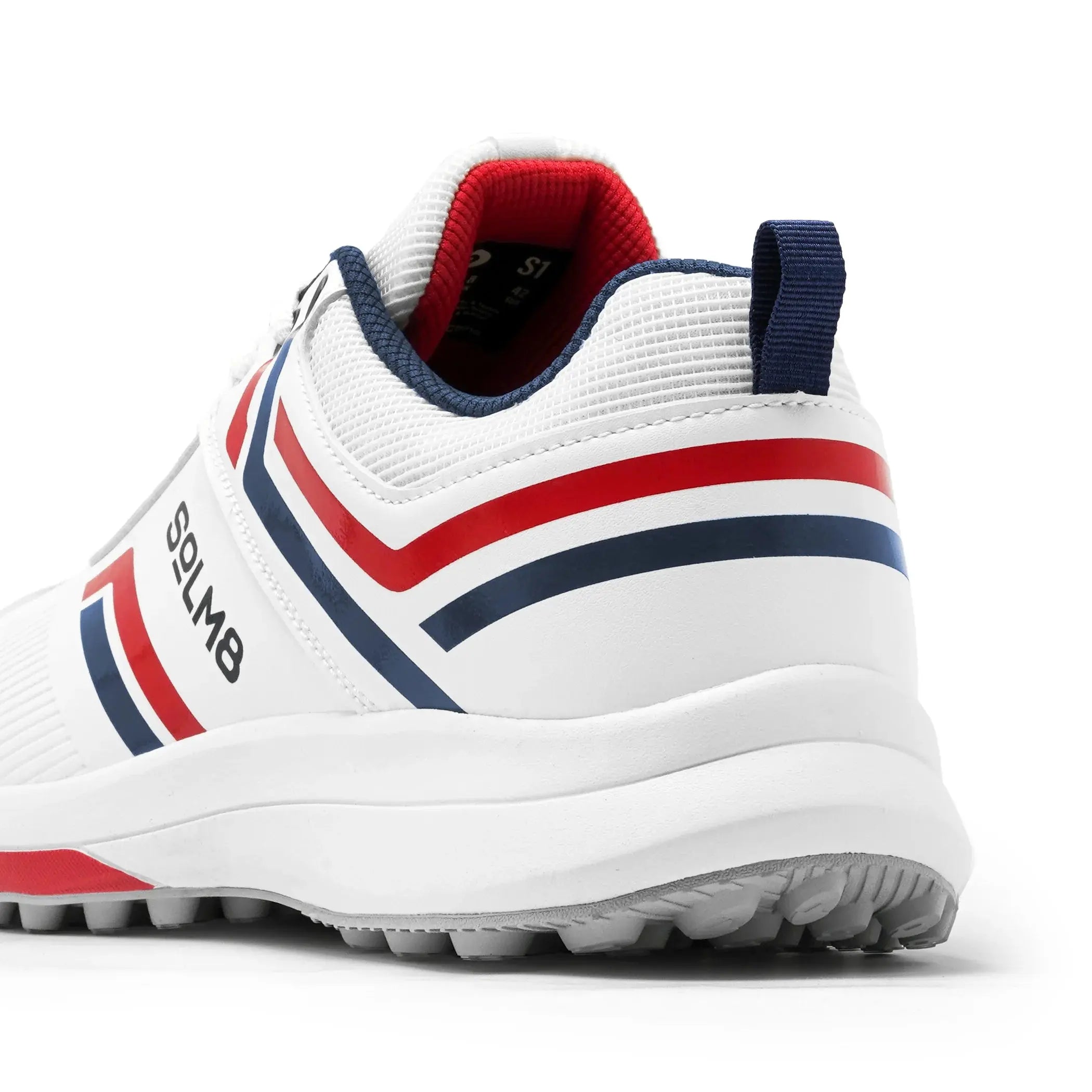 SOLM8 S1 Cricket Shoes - Red Blue