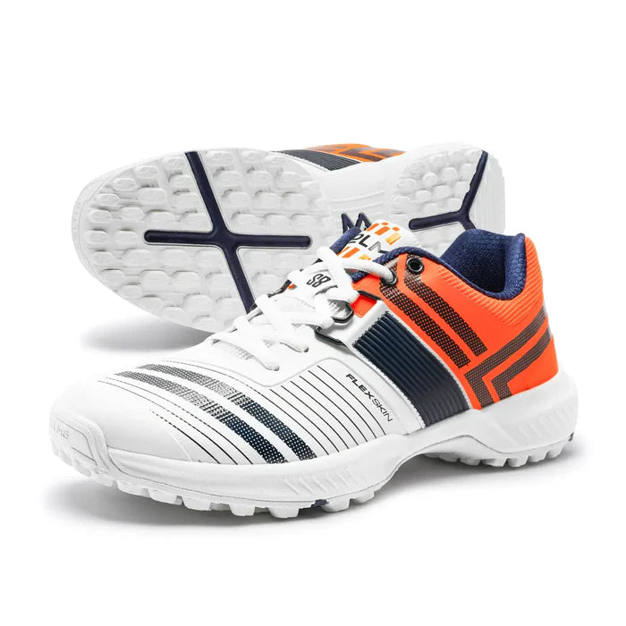 SOLM8 Cricket And Turf Shoes - S8 3.0 White/Orange