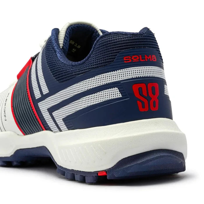 SOLM8 Cricket And Turf Shoes - S8 3.0 White/Navy