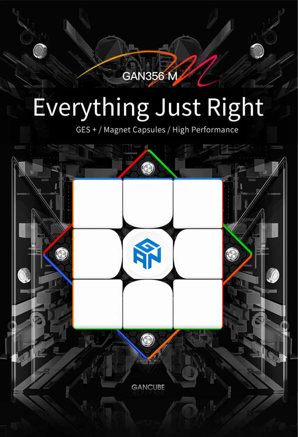 Rubik's Cube 3x3 Gan 356 M Sticker less