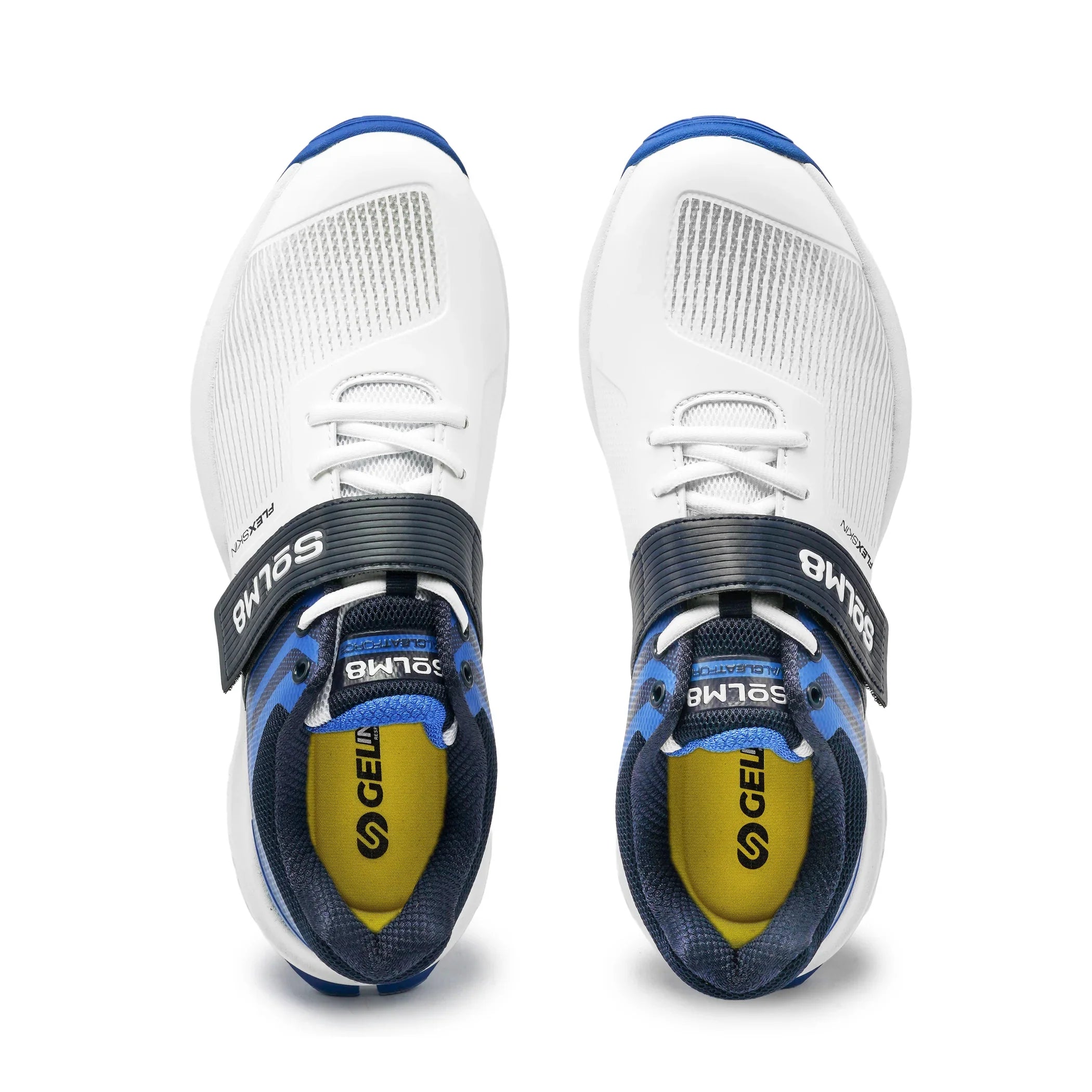 Solm8 S8 Cricket Shoes - White Blue