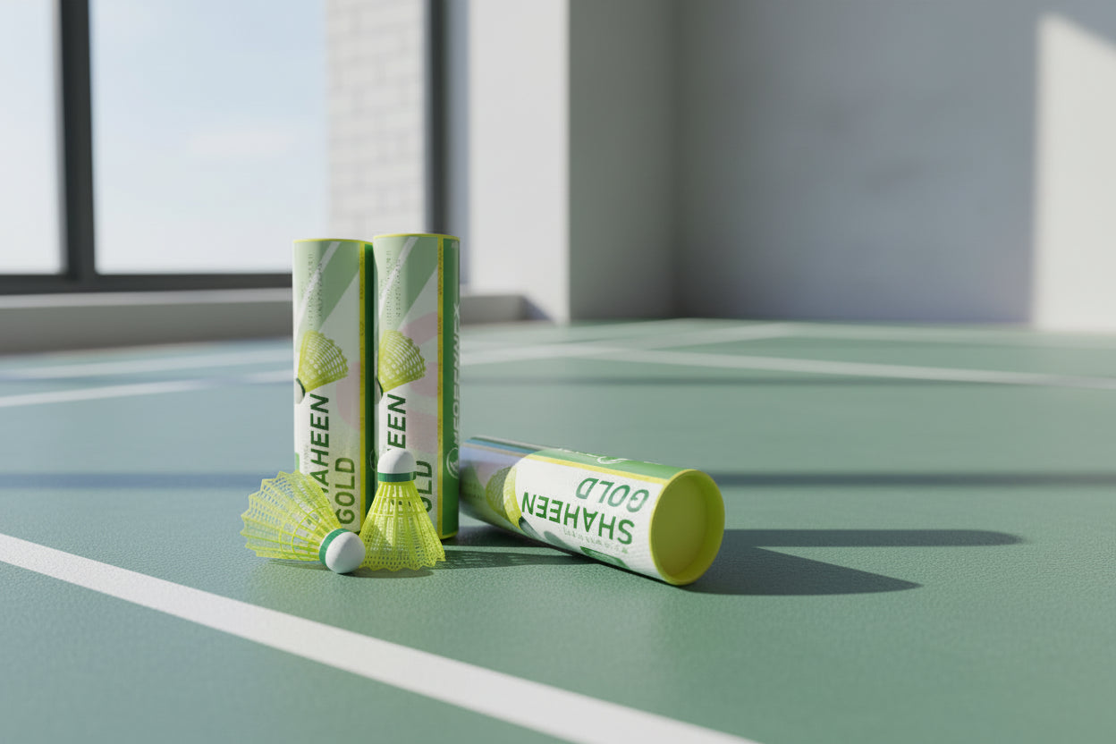 Shaheen Gold Nylon Badminton Shuttlecock (Yellow)