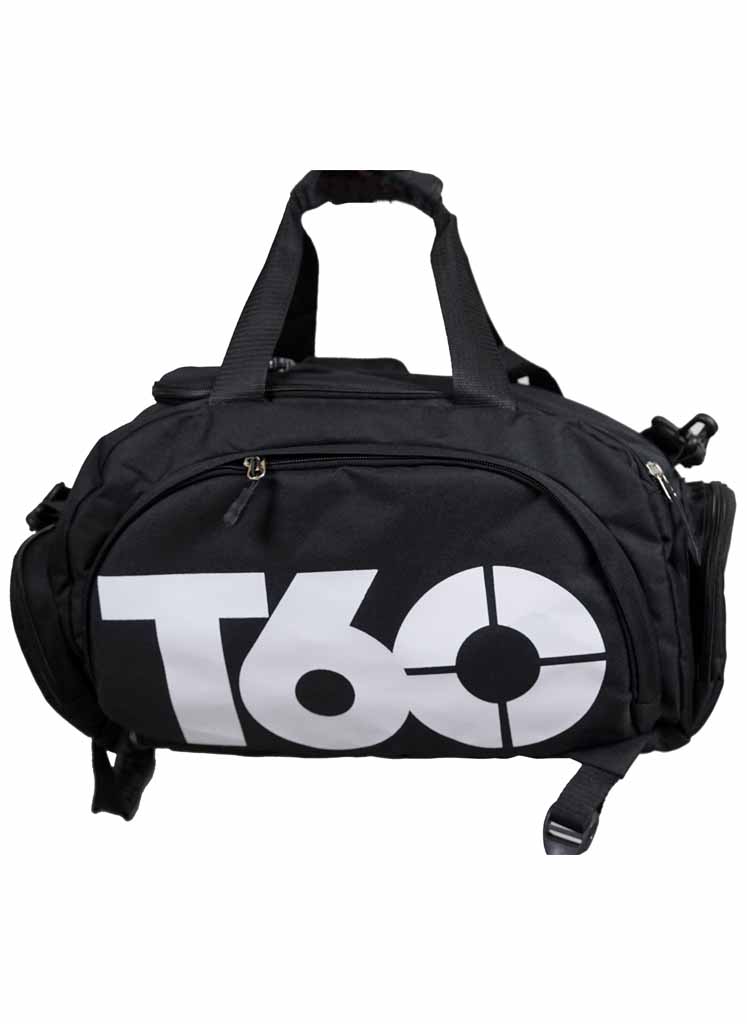 T60 Backpack 2 in 1 Bag - Black - Sports Zone