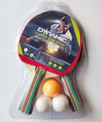 Table Tennis Racket Pair With 3 Balls Simple