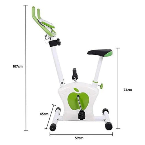 Apple Fitness Bike | Spinning Exercise Bicycle Magnetic Resistances With LED Monitor - Upright Bike