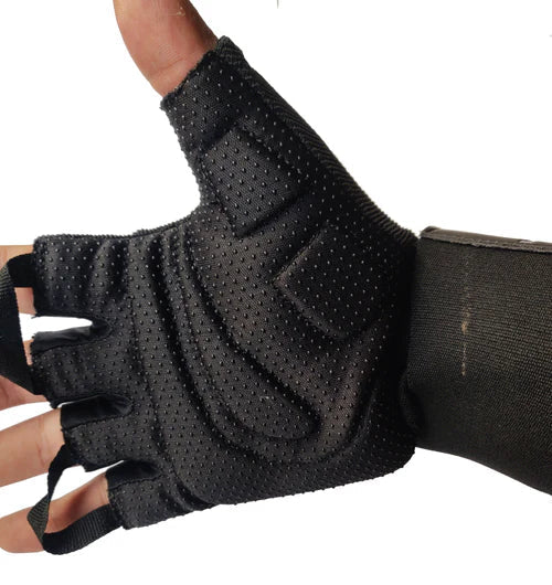 Weight Lifting Gym Gloves Pair - Black