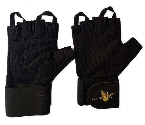 Weight Lifting Gym Gloves Pair - Black