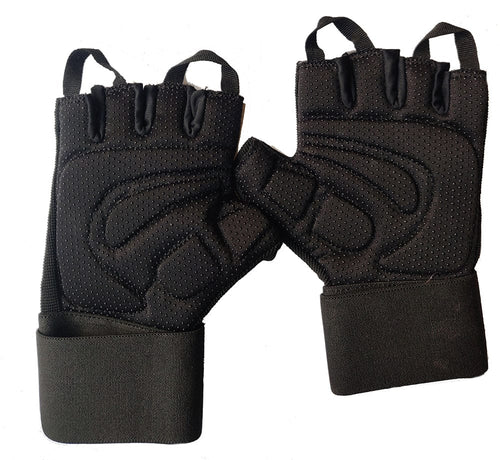 Weight Lifting Gym Gloves Pair - Black